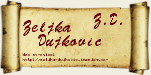 Željka Dujković vizit kartica